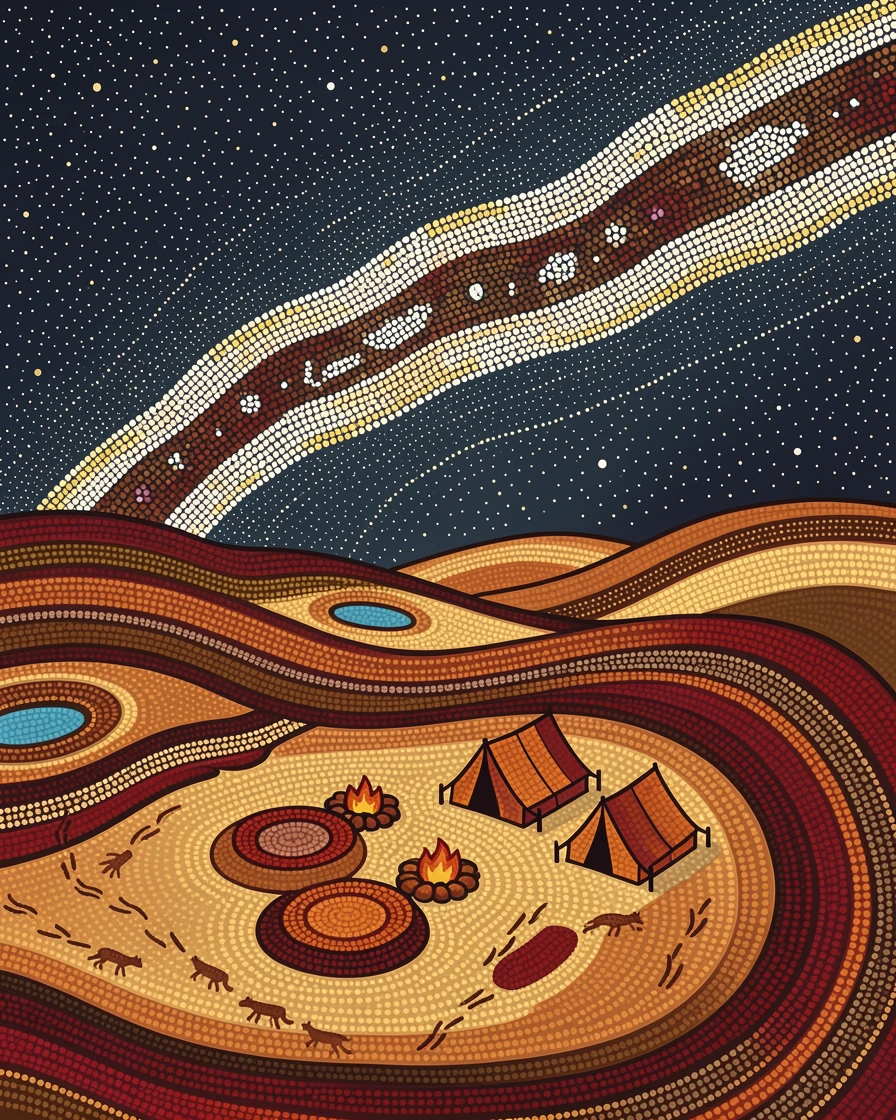 A desert stargazing camp beneath the Milky Way