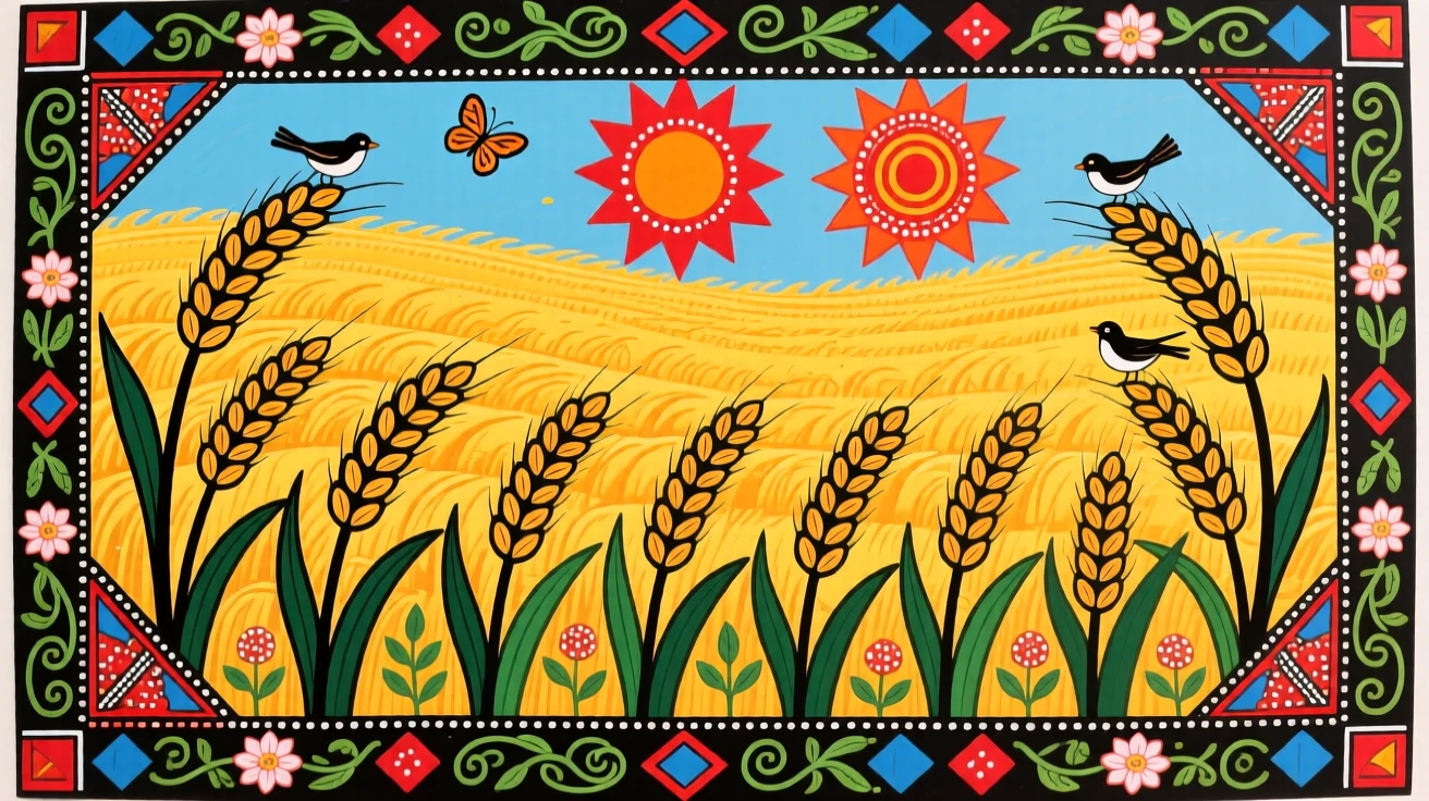 A field of golden barley rippling gently in a summer breeze.