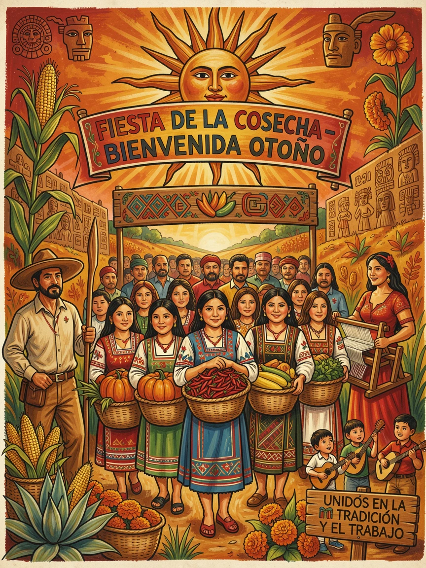 A harvest festival celebrating the arrival of autumn
