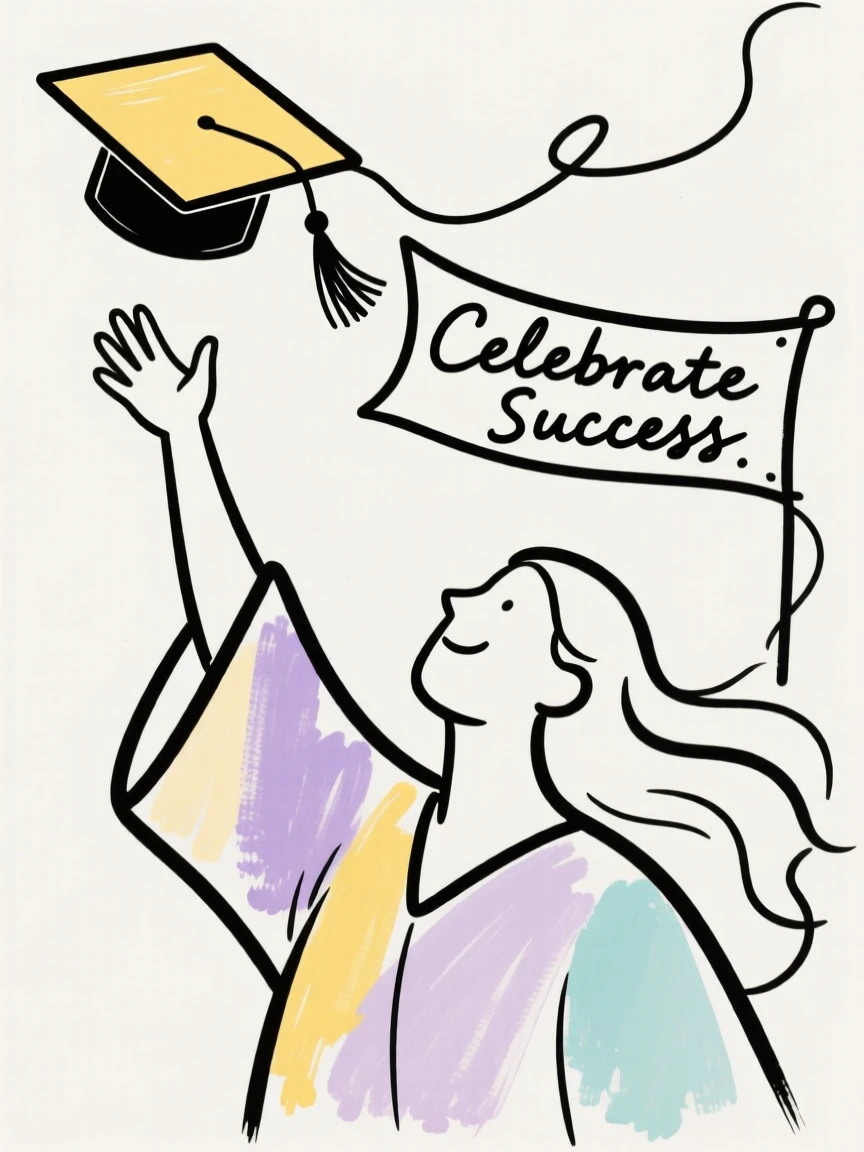 A graduation cap toss