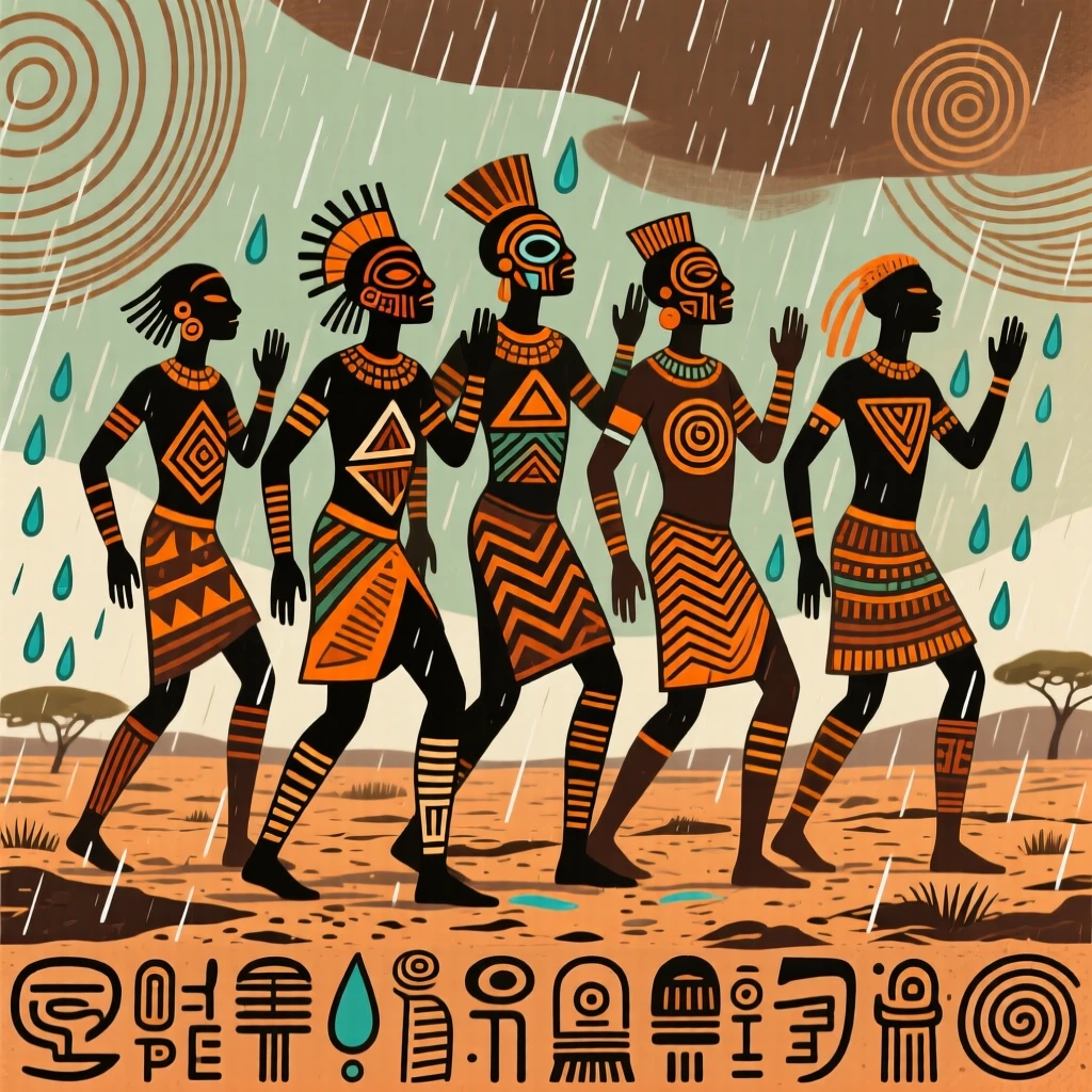 The first rains of the season soaking the parched earth.