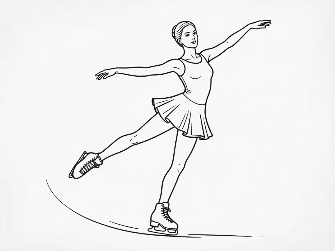 A figure skater spinning gracefully on the ice