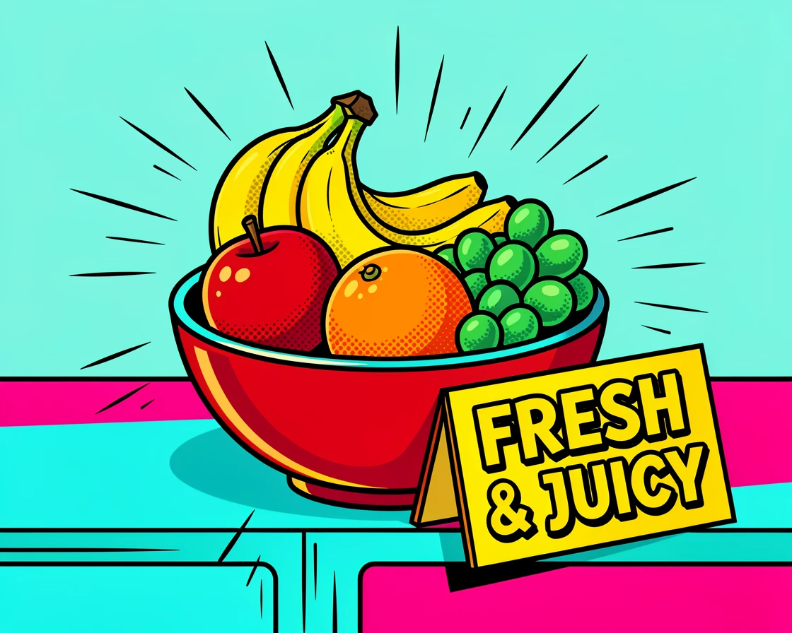 A simple bowl of fruit sitting on a sunlit kitchen counter