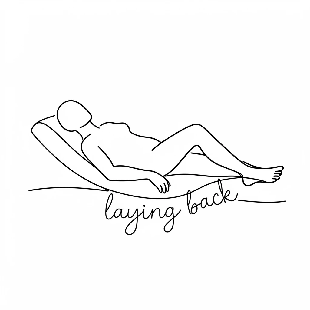 Draw a image to illustrate the meaning of "laying back", and to relax, take life easy.