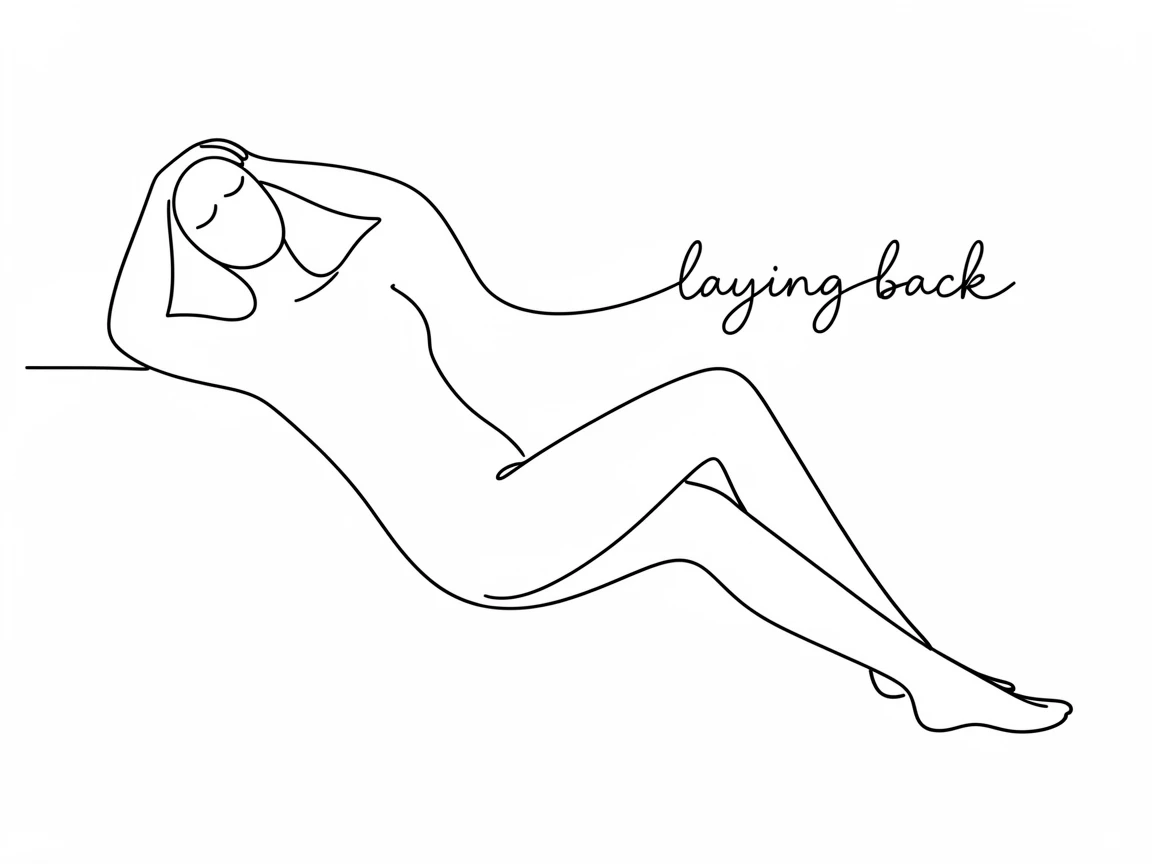 Draw a image to illustrate the meaning of "laying back", and to relax, take life easy.