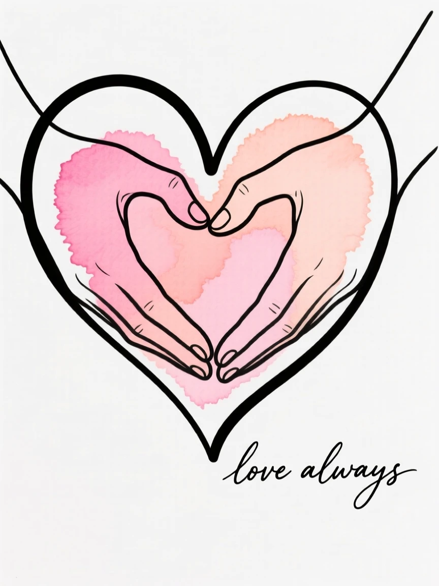 Two hands forming a heart shape