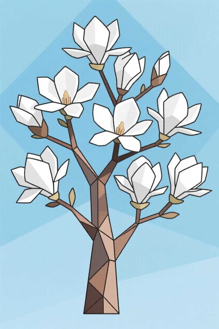 A magnolia tree in full white blossom