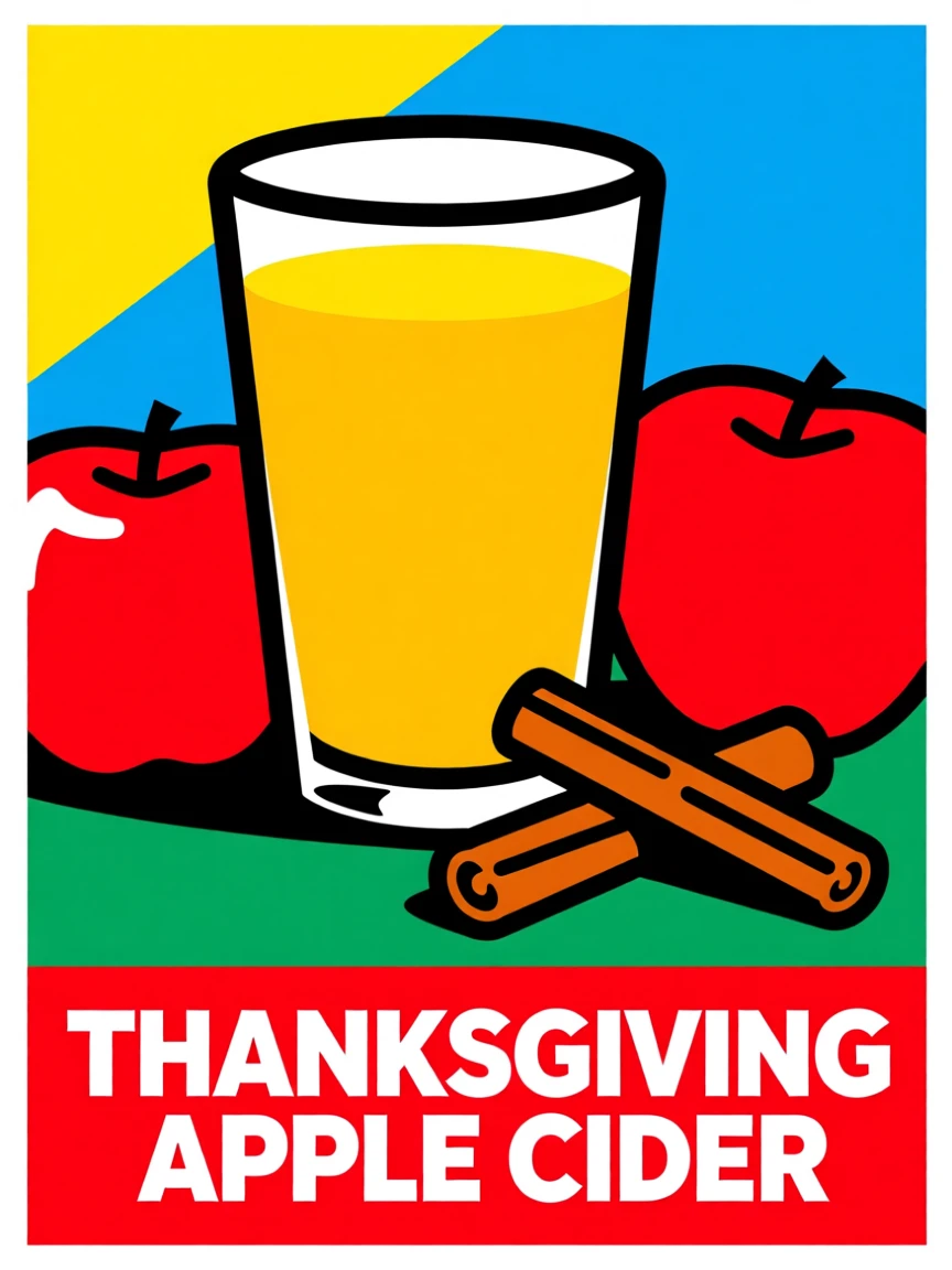 Thanksgiving apple cider and cinnamon sticks