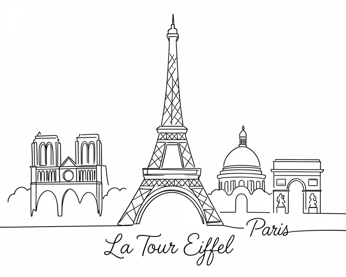 The Eiffel Tower against a Paris skyline
