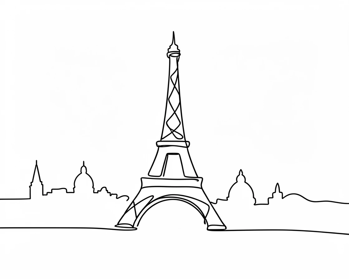 The Eiffel Tower against a Paris skyline