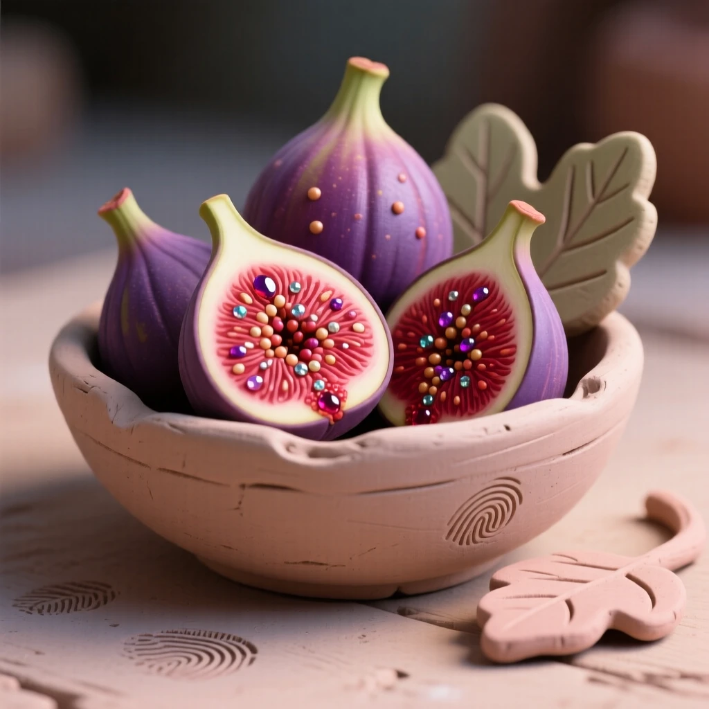 A bowl of fresh figs halved to reveal their jeweled interior