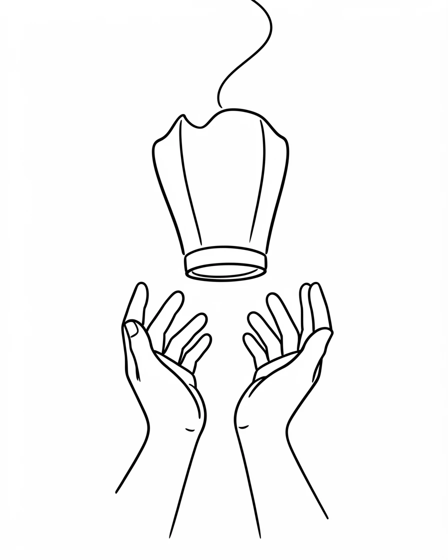 A pair of open hands releasing a paper lantern into the night sky, representing hope