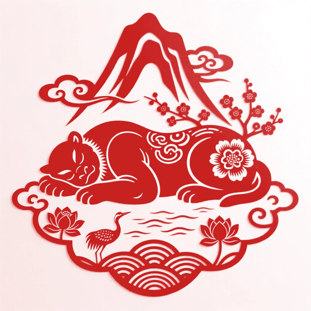 A mountain shaped like a slumbering giant, drifting above an ocean of clouds, radiating an otherworldly calm.