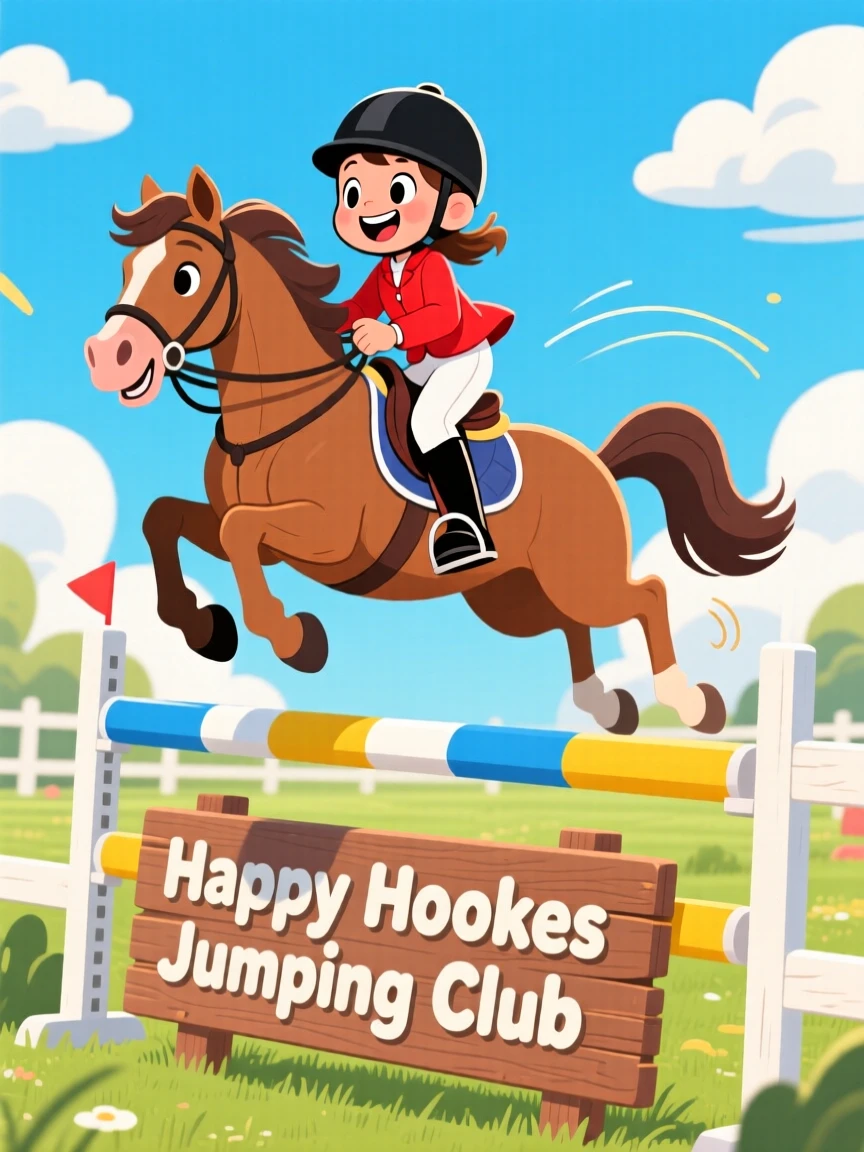 A young equestrian jumping a fence course with a beloved horse.
