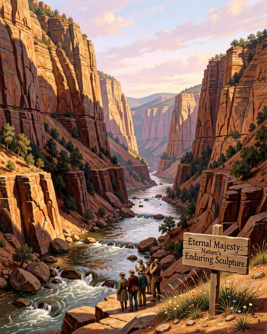 A canyon carved deep by centuries of wind and water.