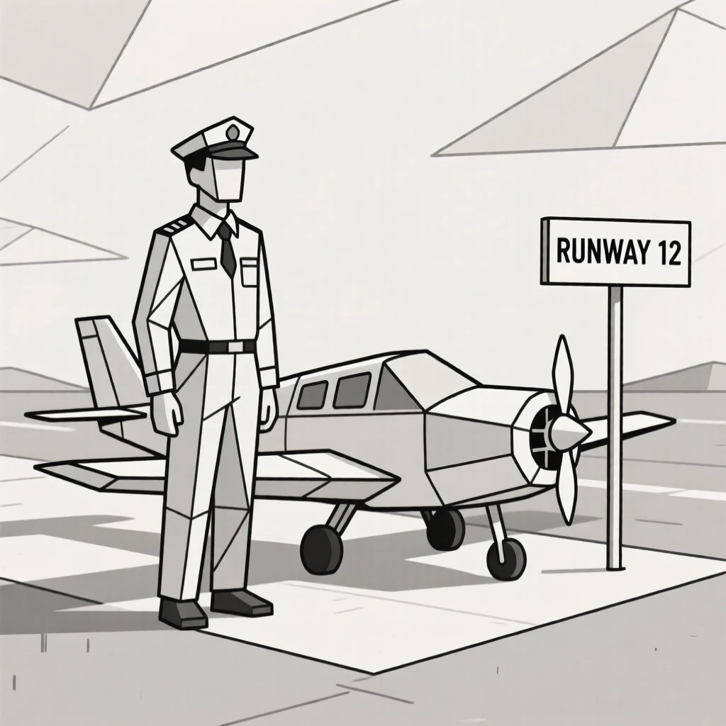 A pilot standing beside a small aircraft
