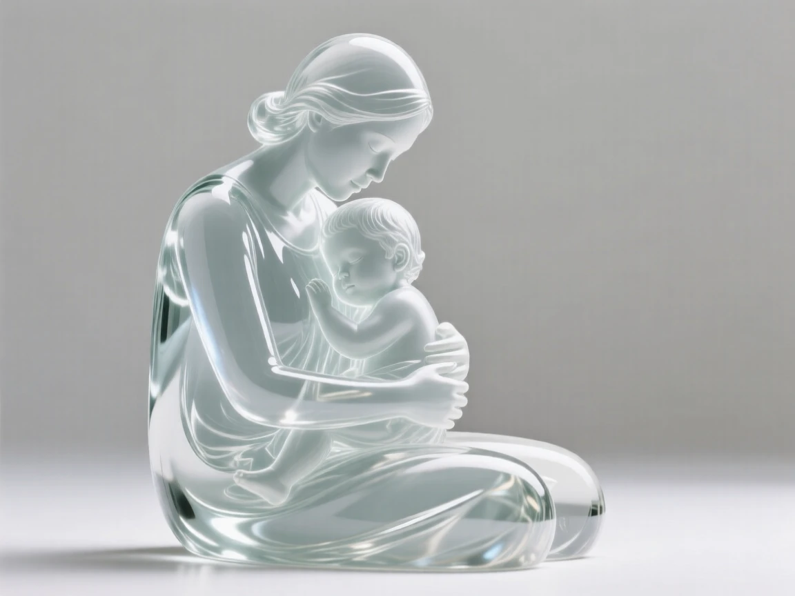A mother comforting her child during a quiet moment while the moment seems to stretch on peacefully