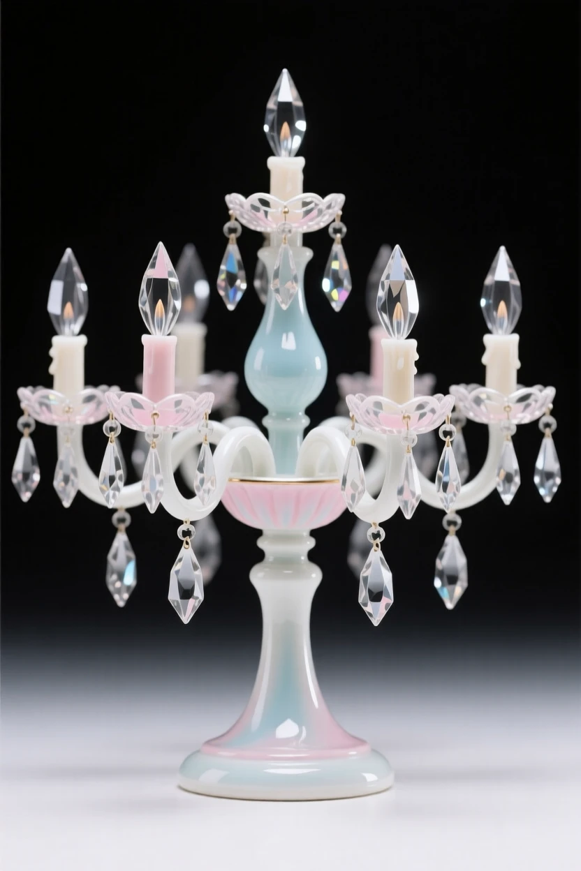 An elegant crystal chandelier catching the light, radiating quiet old-world elegance.