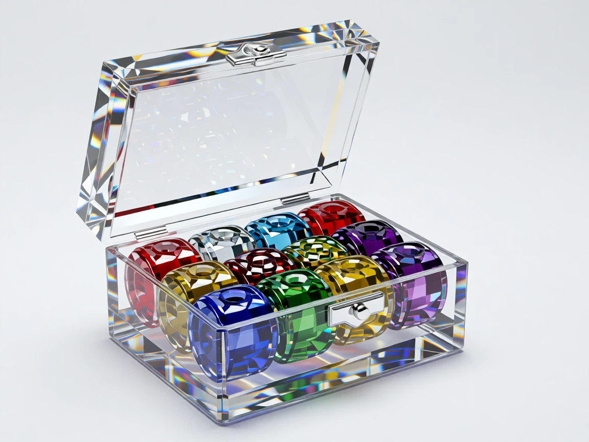 A vintage sewing box filled with colorful spools of silk thread.