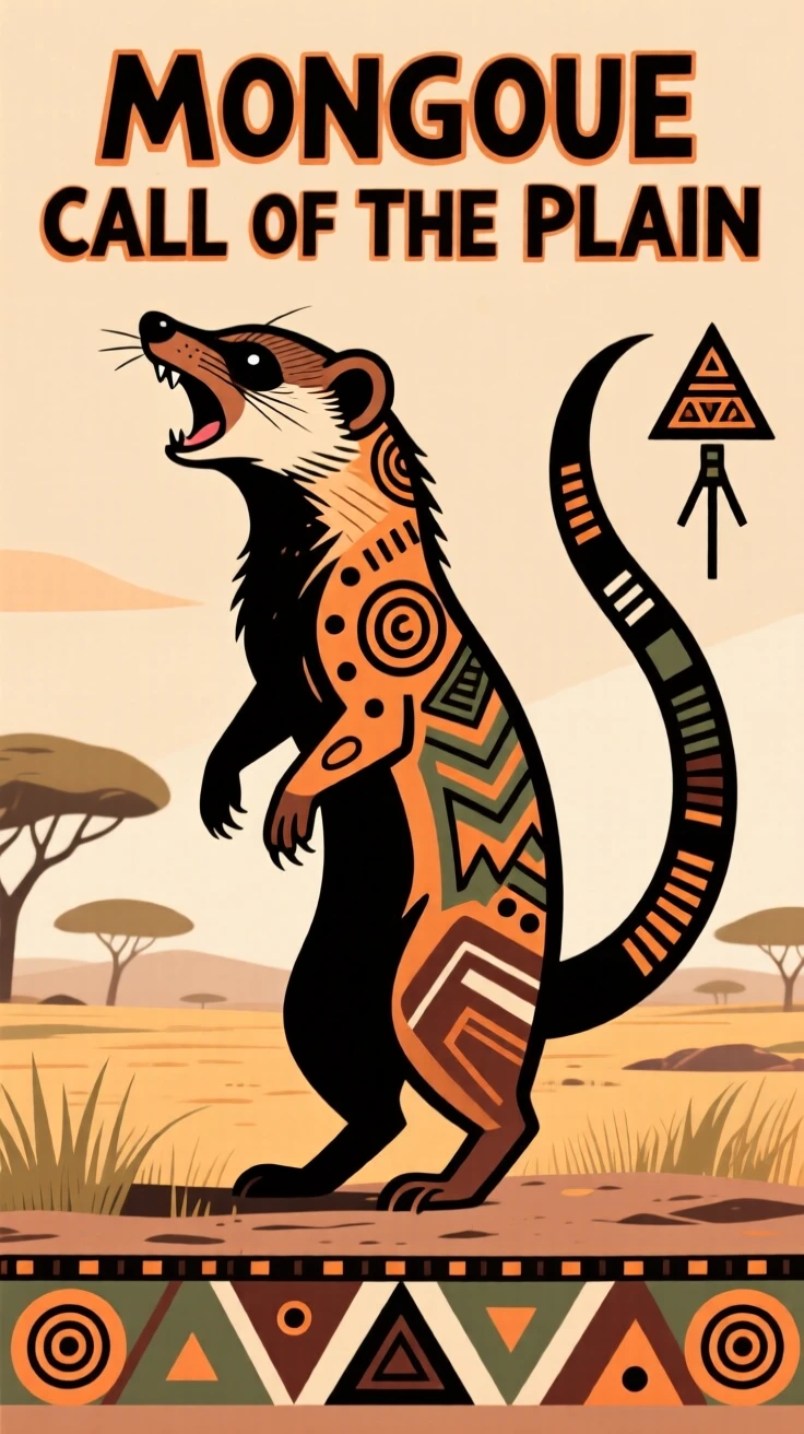 A mongoose calling out across the plain.