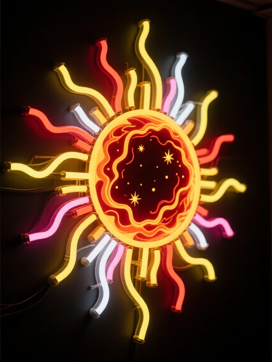 A solar flare erupting from the surface of a distant star.