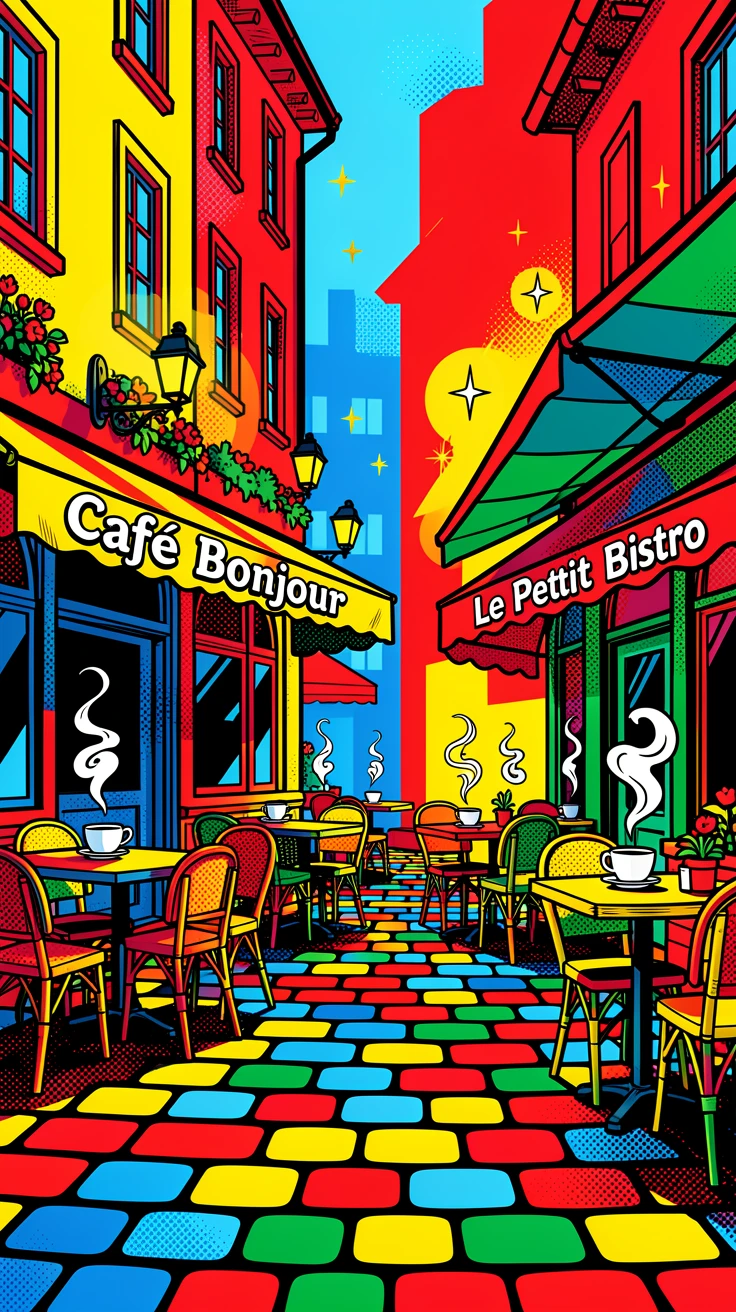A historic cobblestone square lined with cafes