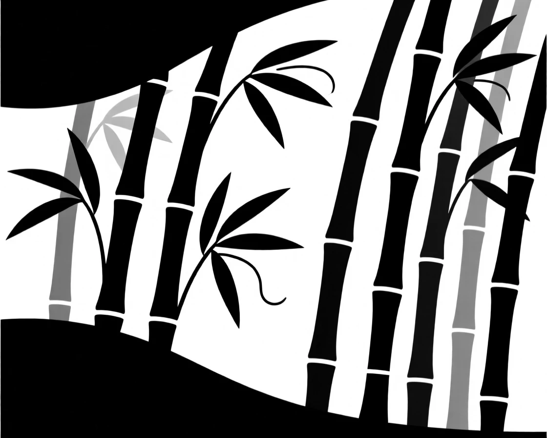 A bamboo grove swaying gently.
