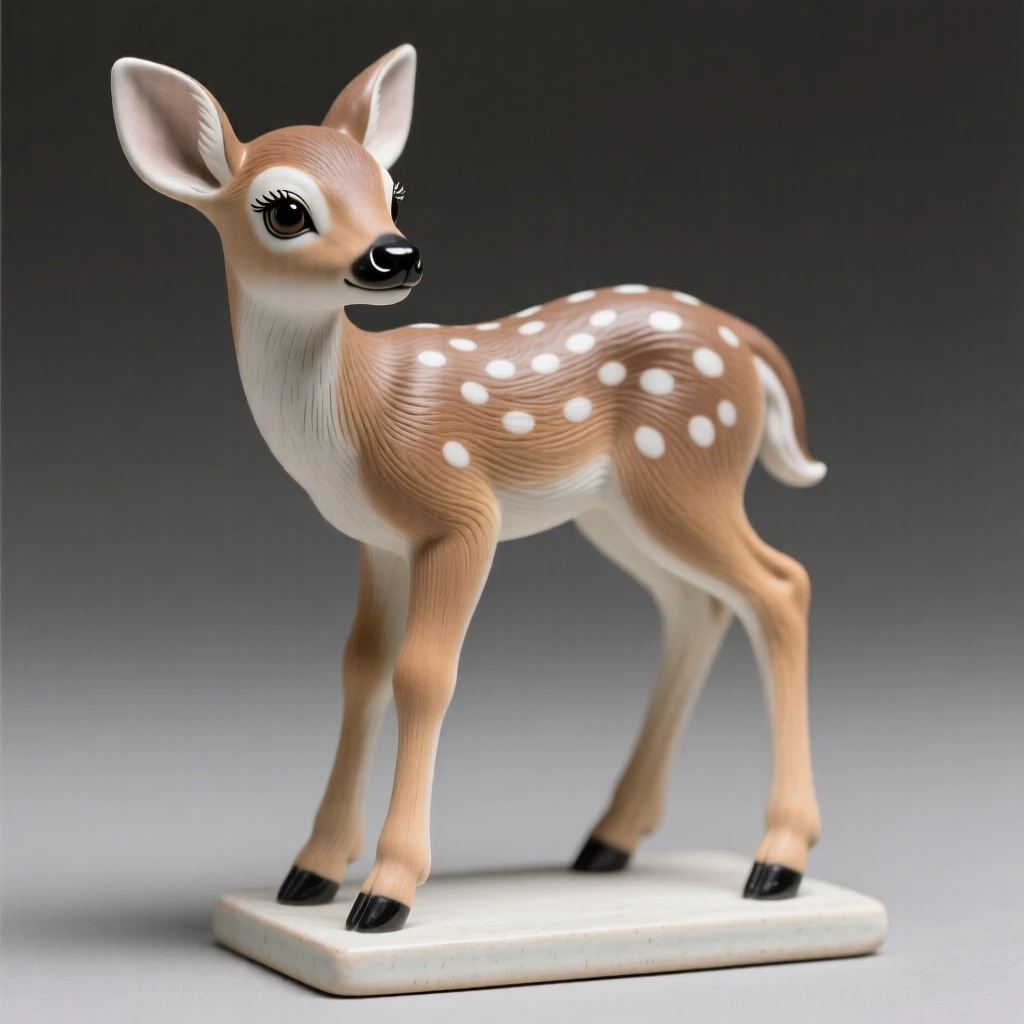 A fawn frozen in a moment of quiet vigilance, its eyes wide with gentle curiosity, capturing a fleeting moment of untamed grace.