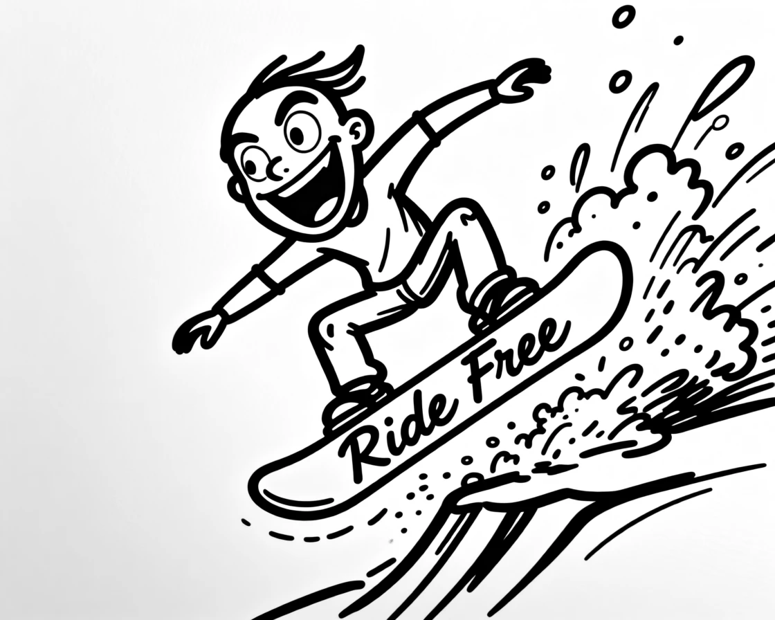 A snowboarder catching big air off a jump, powder spraying behind them.