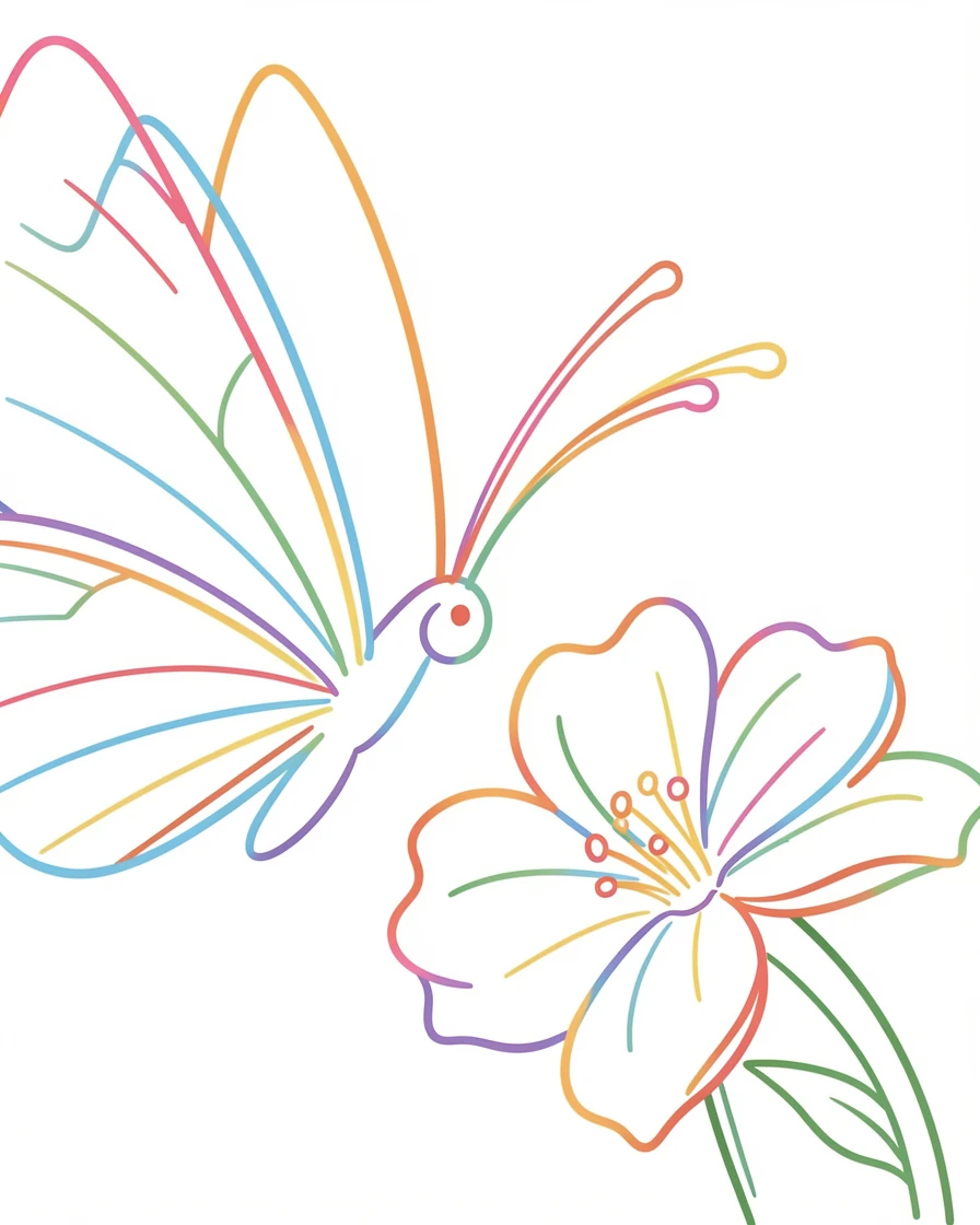 A close-up of a butterfly's antennae reaching toward a blooming flower.