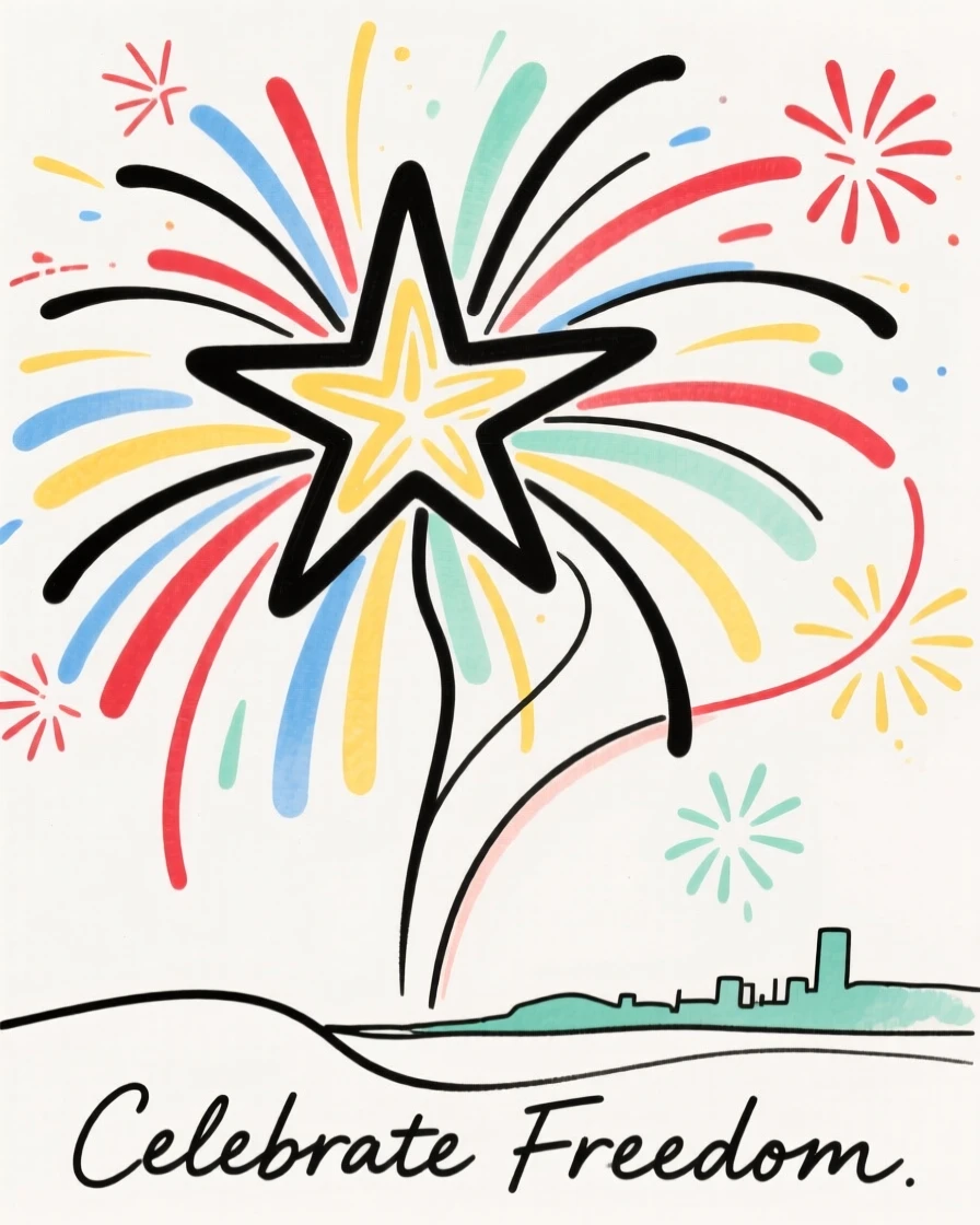 A Fourth of July fireworks display