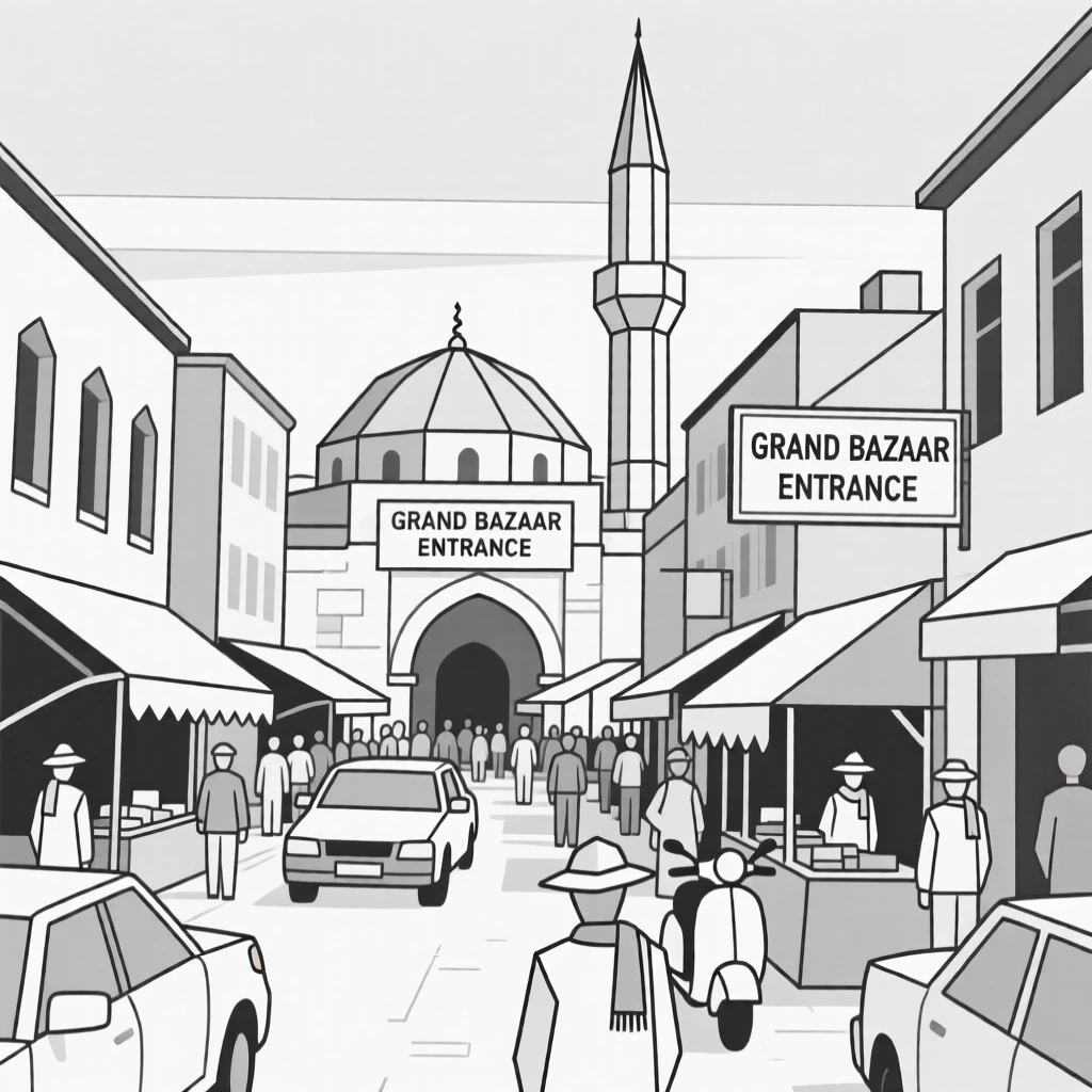 A busy Istanbul street near the Grand Bazaar