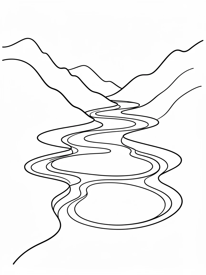 A series of terraced mountain lakes cascading down a valley