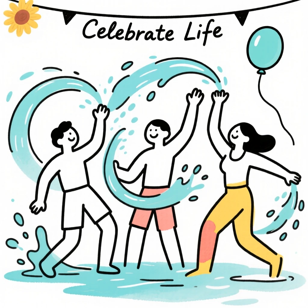 A water festival celebration