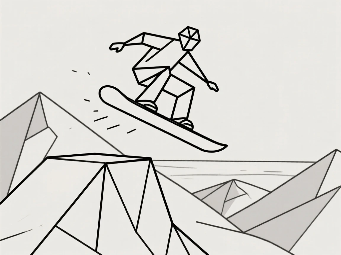 A snowboarder catching air off a mountain jump