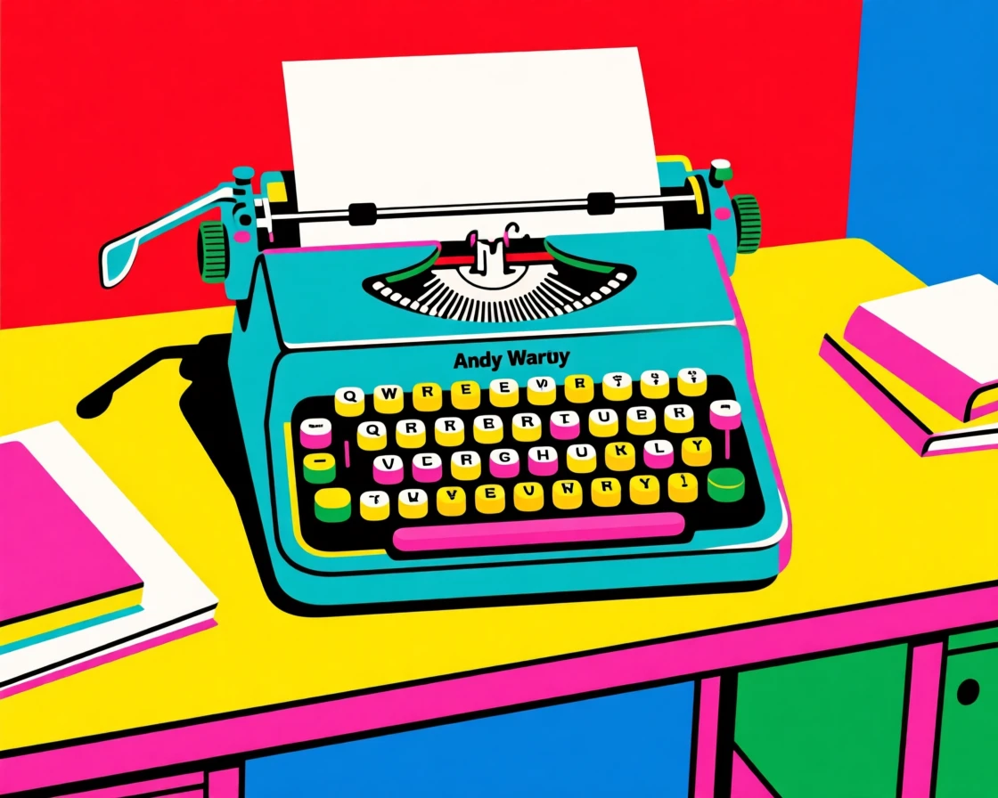 Vintage typewriter on a writer's desk