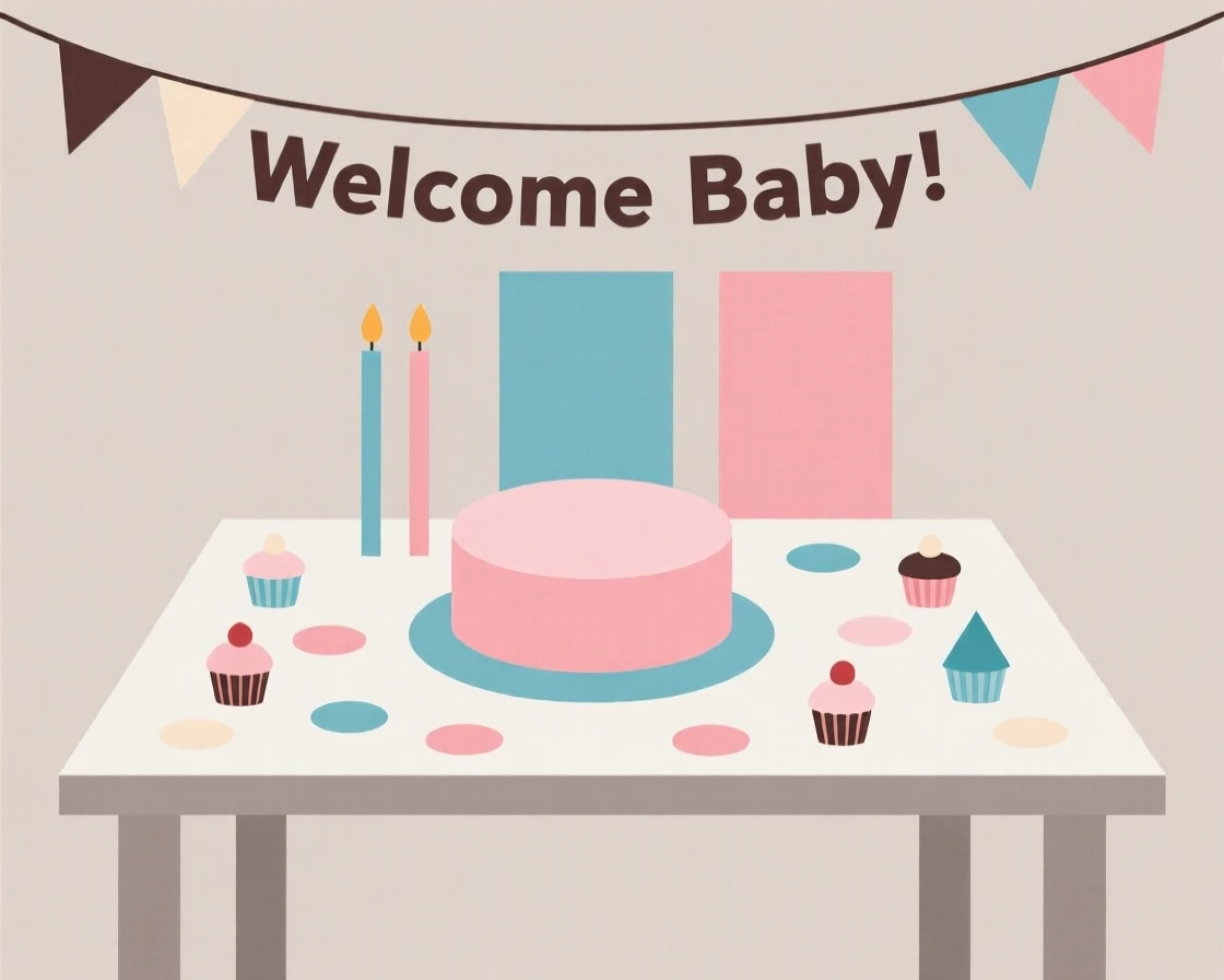 A table decorated for a baby shower celebration