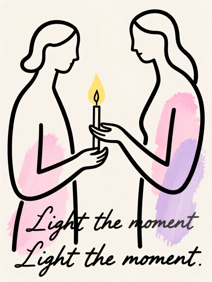 A candle lighting ceremony