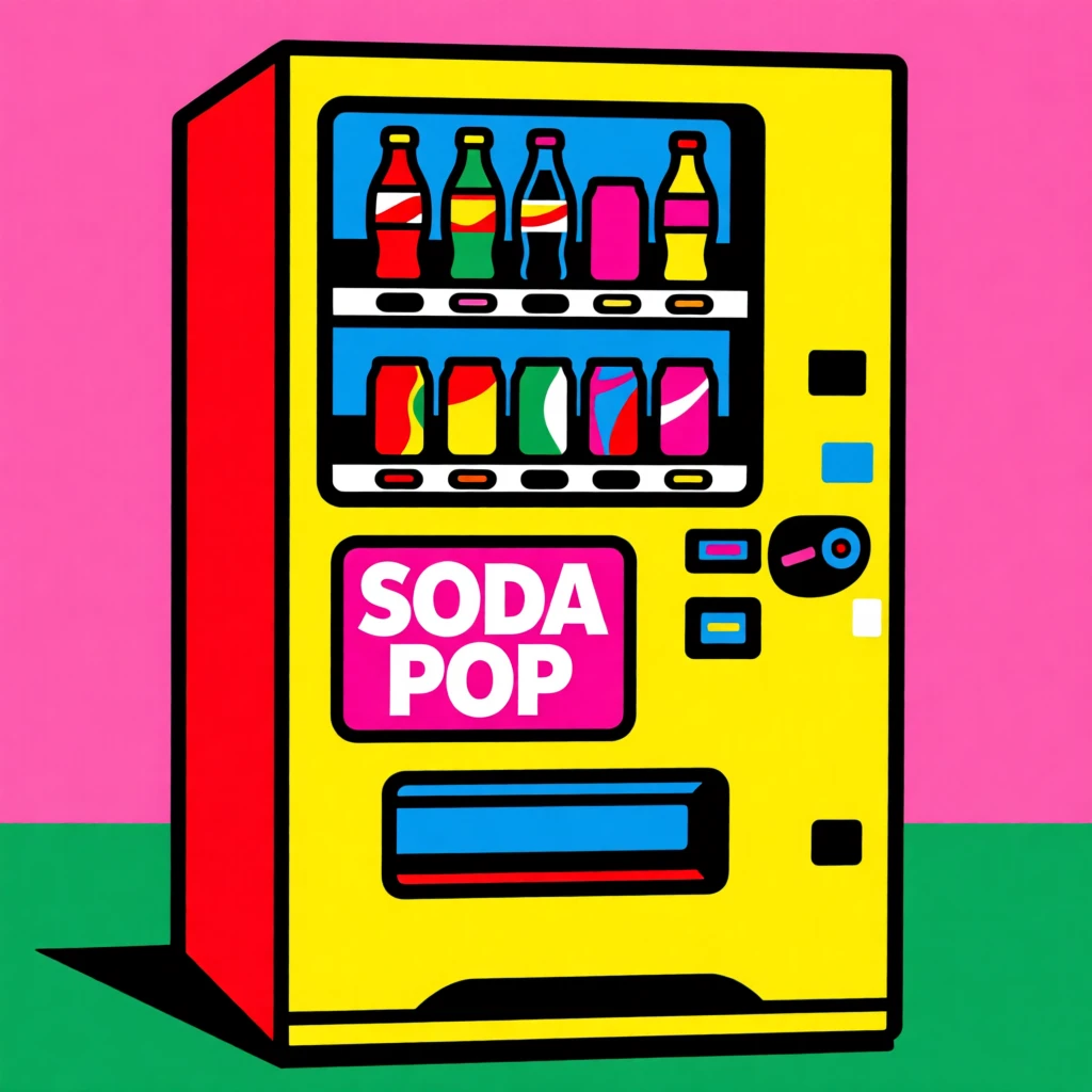 Classic soda pop vending machine