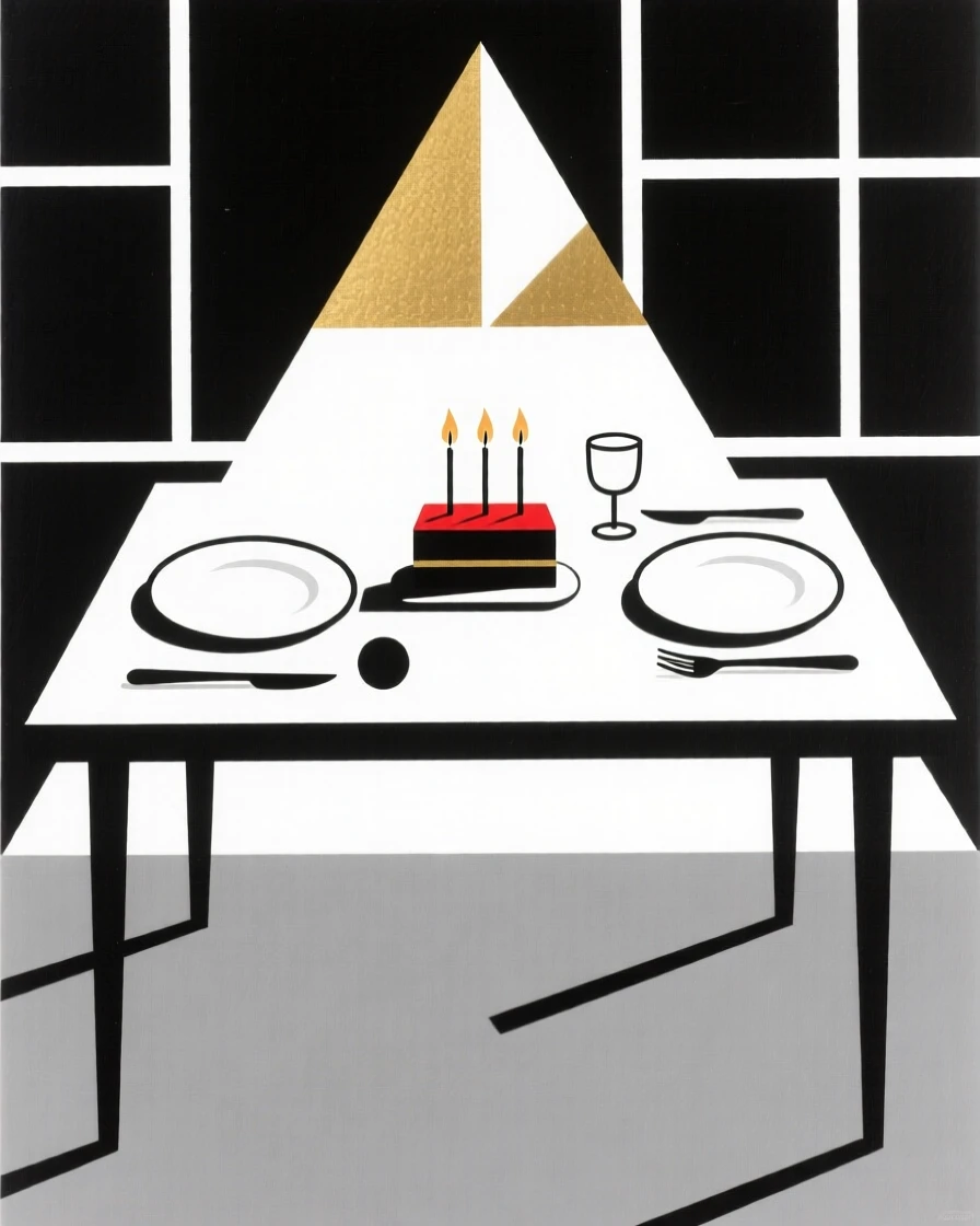 A table set for a New Year's Eve celebration