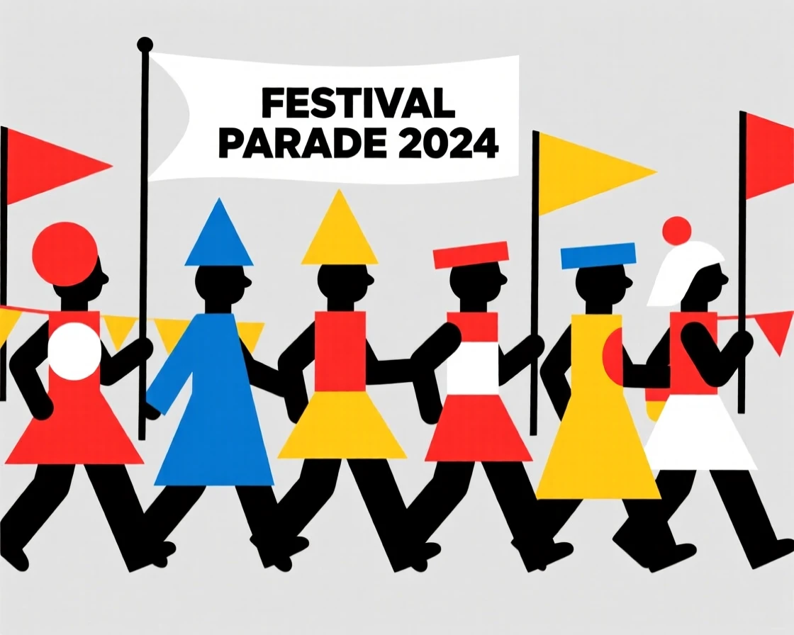 A festive parade with colorful costumes