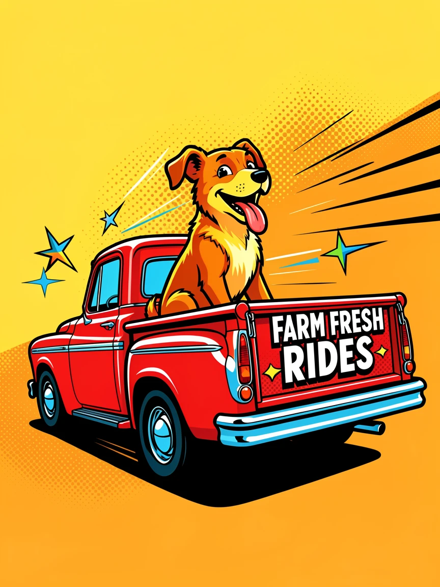 A farmers dog riding happily in the back of a pickup truck