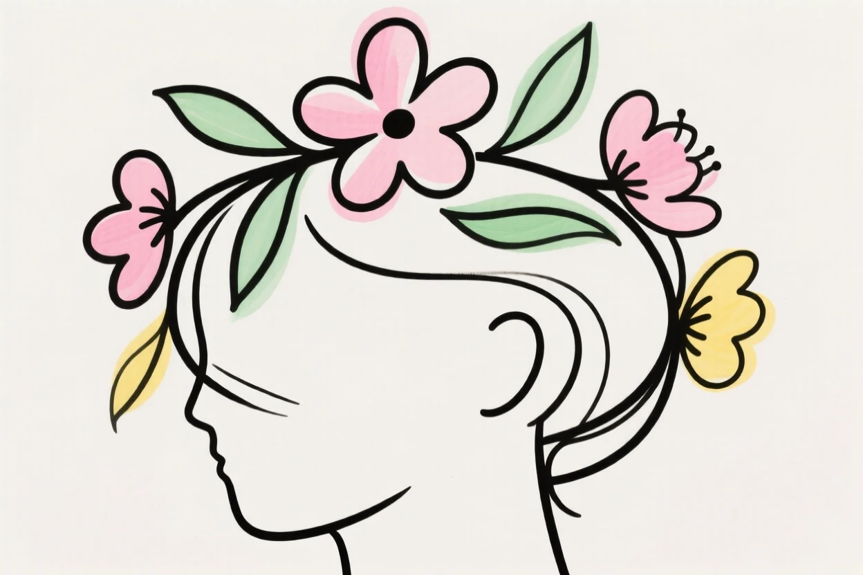 A May Day flower crown