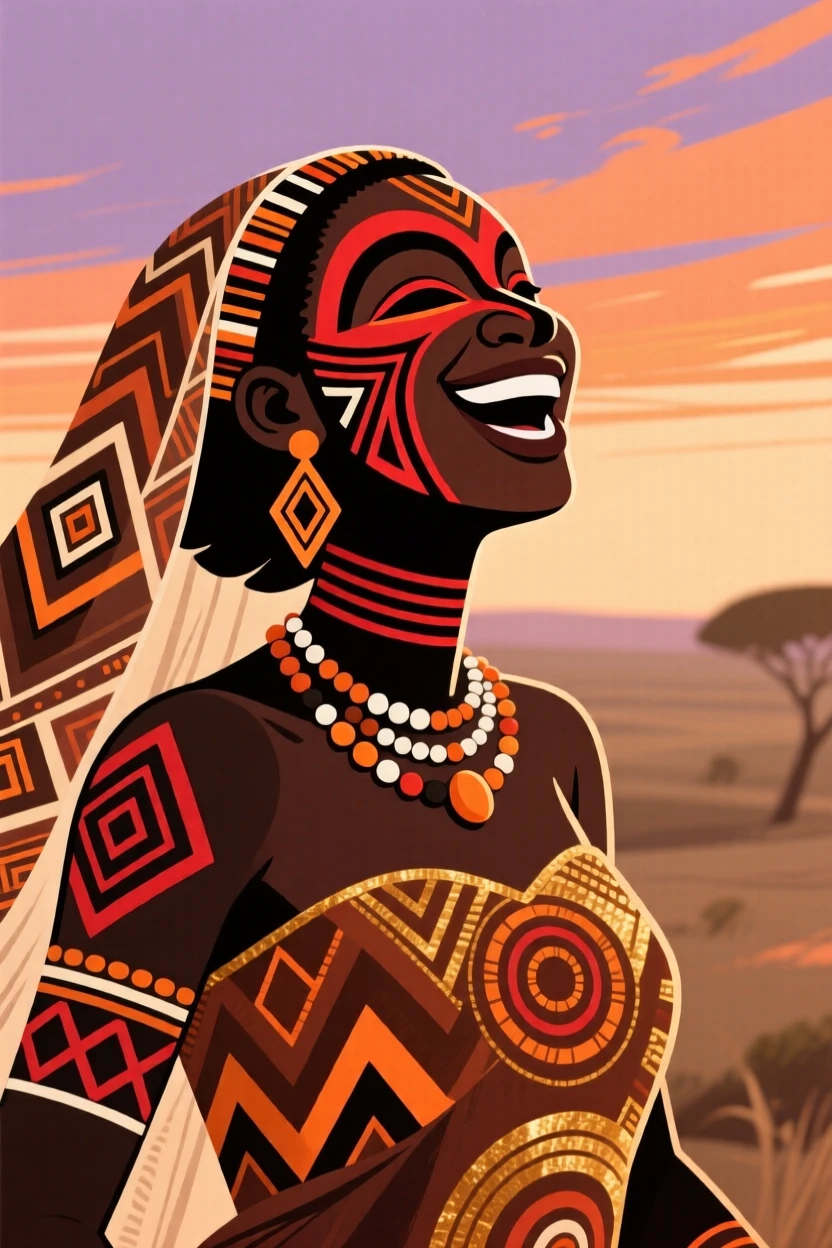 A young bride laughing beneath the open sky.
