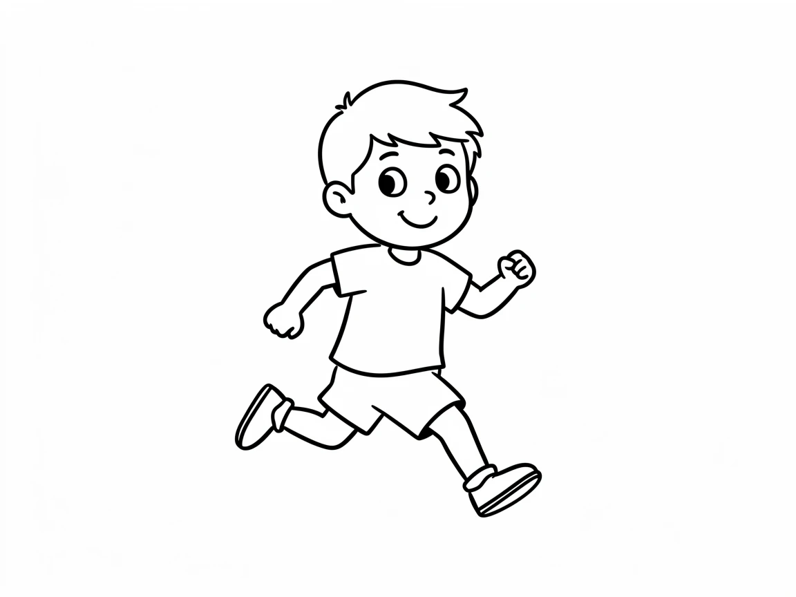 A running boy.