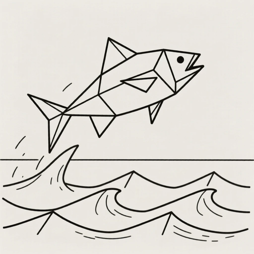 A flying fish leaping above ocean waves
