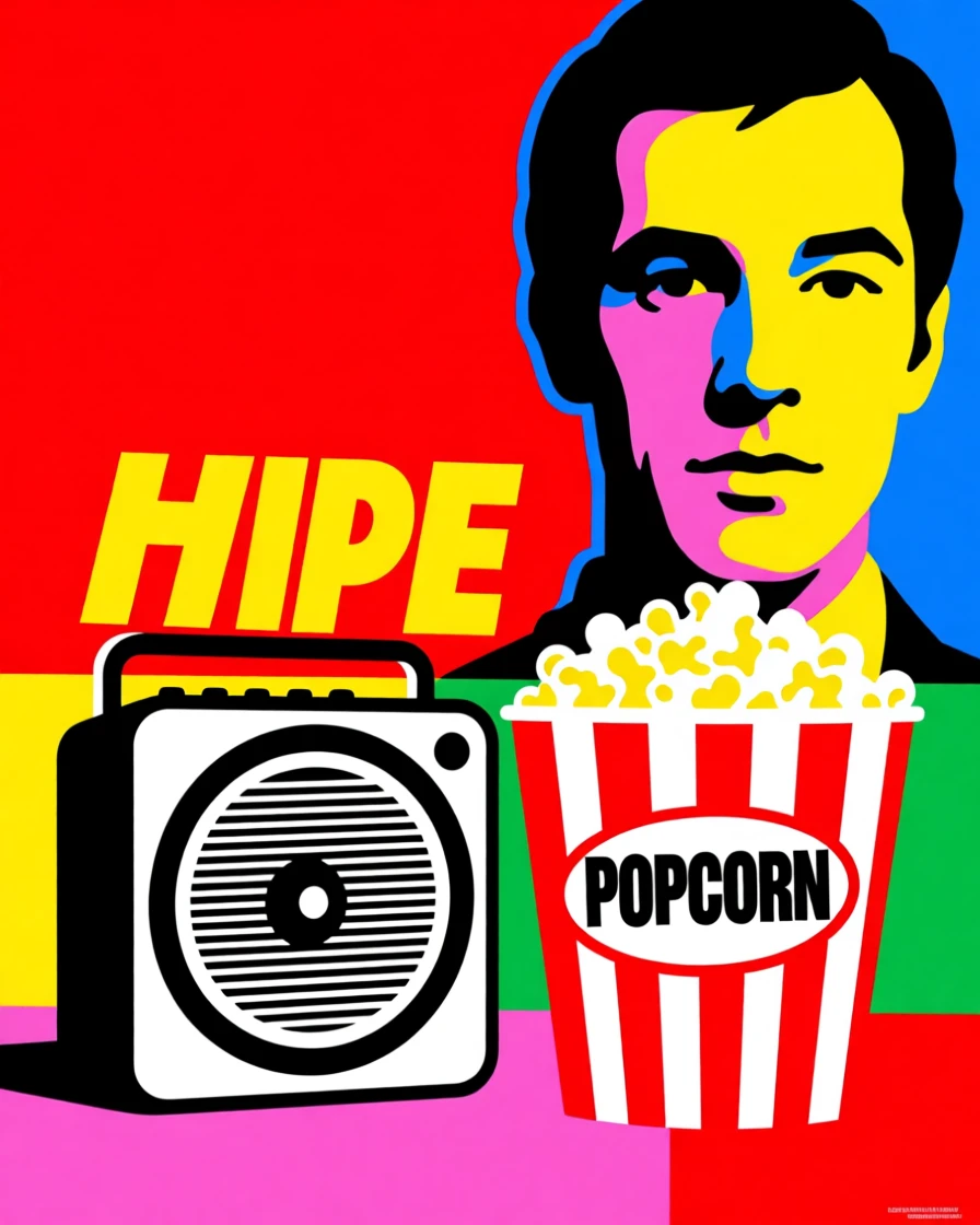 Classic drive-in car speaker and popcorn tub