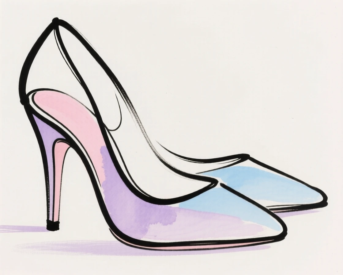 A pair of elegant high heels