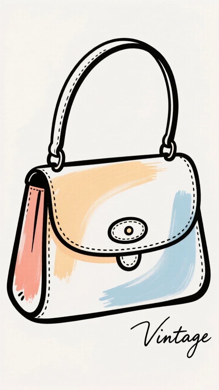 A vintage leather handbag