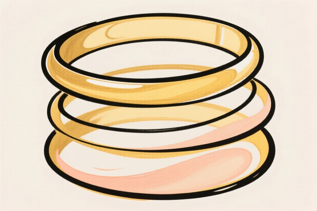 A stack of gold bangles